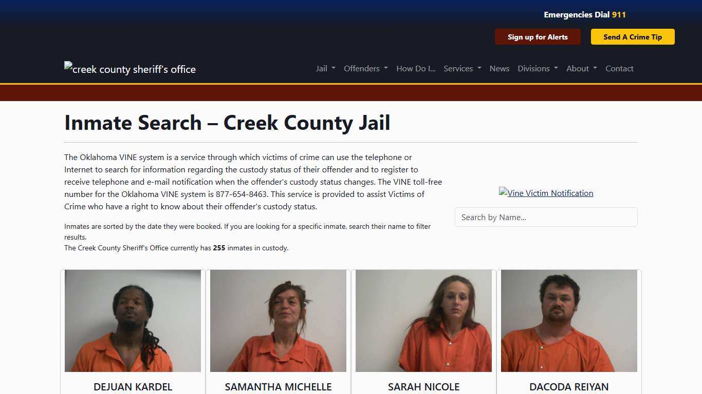 Inmate Search | Creek County Sheriff's Office